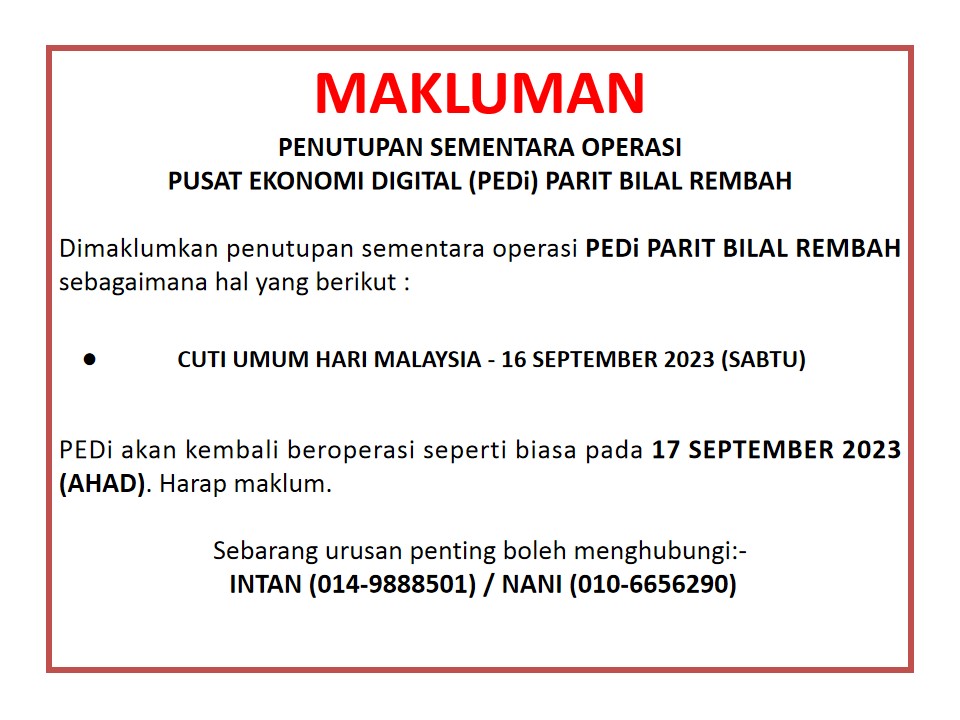 Notis Hari Malaysia 2023